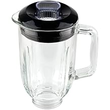 Replacement Parts 5-Cups Glass jar with lid,Compatible with BLACK&DECKER 10-Speed Blender BL2010BPA/BL2010BP/ BL2020S/ BL-2020/ BL2010BG