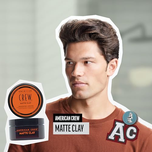 Image of American Crew Men's Hair Matte Clay, Like Hair Gel with Medium /High Hold, 3 oz