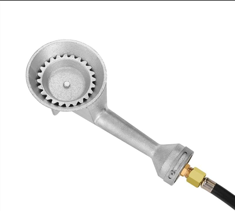 Teninch High Pressure Propane cast Iron Circular Burner Head, Propane Burner Head with Perforated Brass Joint