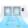 Register Booster Fan for 4" x 10" Vents Only, 10 Speeds to Control Cool and Warm Airflow, Air Conditioning Vents with LED Screen Remote & Thermostat Control, for Room Walls & Floors (White)
