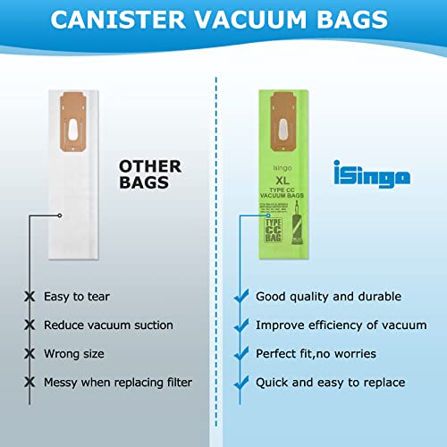 Image of 16 Pack Vacuum Bags Replacement for Oreck Type CC, Fit all Orеck XL Upright Vacuum Cleaner, XL XL2 XL7 XL21, Replaces Part #CCPK8, CCPK8DW, Green
