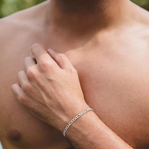 Pulsera de Plata para Hombre 5MM Figaro miniatura 6