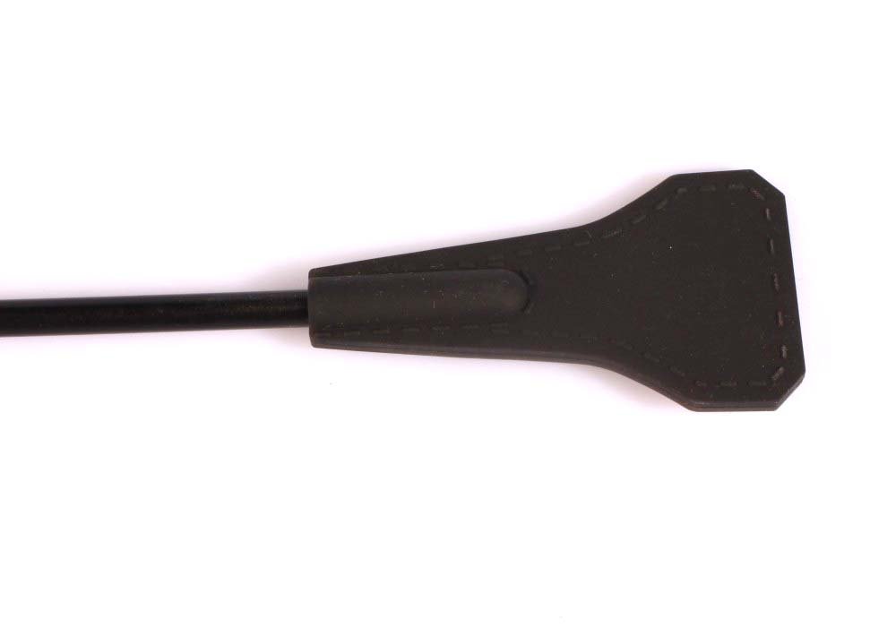SMspade Silicone Riding Crop Horse Whip Spanking with Slapper Jump Bat (Black)