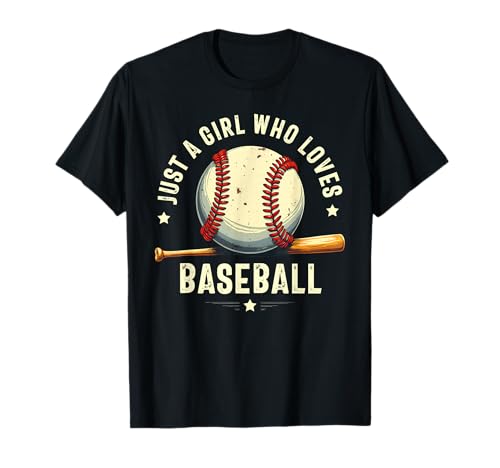 Just A Girl Who Loves Baseball Sports Fan Baseball Lover T-Shirt