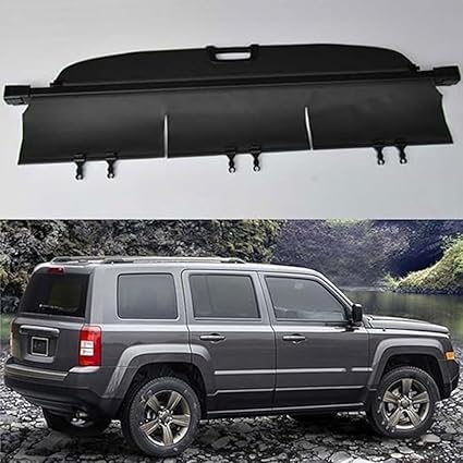 Auto versenkbare hinteren Kofferraum Paket Regal Cargo Covers per Jeep Patriot 2008 2017, Gepäck Vorhang Privatsphäre schützendes Zubehör