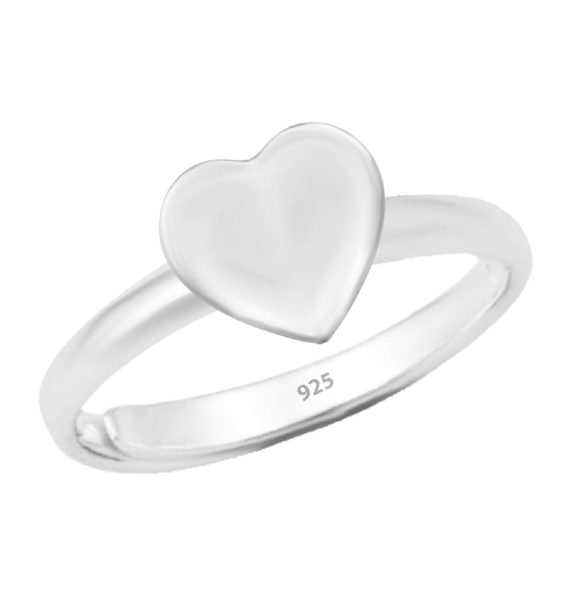 Parnika Cute Heart Design Adjustable Finger Ring in Pure 92.5 Sterling Silver for Kids & Girls | Gift For Her | Valentines Gift | (B097FY879X) Amazon Price History, Amazon Price Tracker
