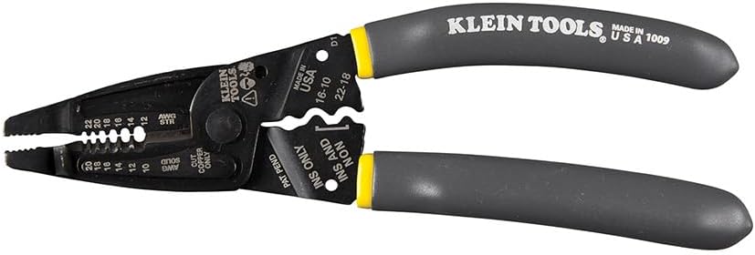 Klein Tools 1009 Multi Tool, Wire Stripper/Crimper/Wire Cutter, Made in USA, Long-Nose Multi-Purpose Electrician Tool