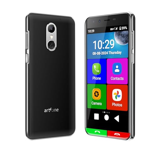 Cellulare Per Anziani 4G, Smartphone Artfone Smart_500, Senior, Pulsante Sos, Icone Grandi, Base Di Ricarica, Modalità Semplice, Volume Alto, Batteria 2550 Mah (SMART-500-2025-4G) - 2