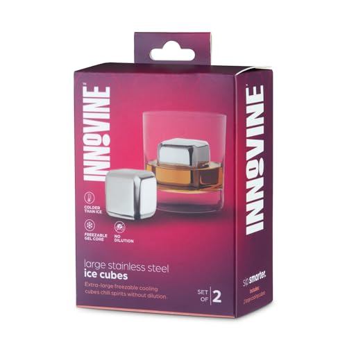 Cubos de enfriamiento grandes de acero inoxidable Innovine, set de 2 miniatura 5