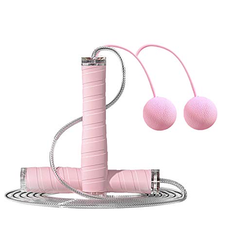 Schnurloses Springseil für Fitness-Frauen Kinderübungen Springseil mit Kugellagern Verwicklungsfreies seilloses Springseil Gewichtetes 2-in-1-Geschwindigkeits-Springseil + Stahldraht-Springseil Cover