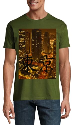 T-shirt à col rond en coton pour homme Tokyo Urban Art idéal pour vos sorties urbaines