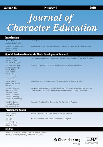 Journal of Character Education Vol 15 Issue 2