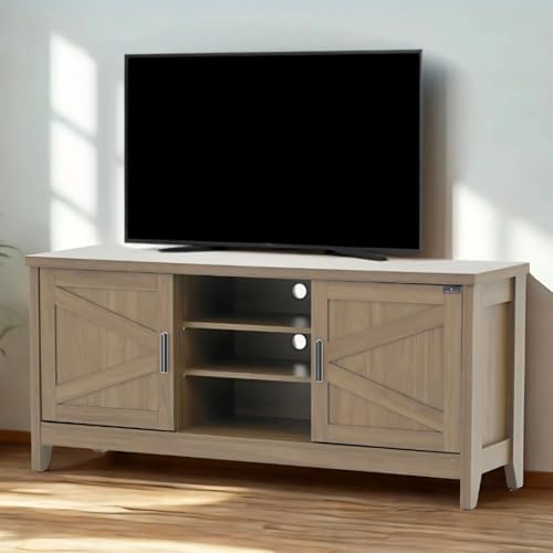 Image of Royaloak New York American TV Unit for Living Room | Wooden TV Cabinet with Rustic Finish | Soft Closure Hinges | Compact Design with Storage | Raised Height for Better Viewing Angle