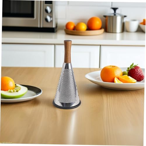 Rallador de Queso de Acero Inoxidable con Mango de Madera miniatura 7