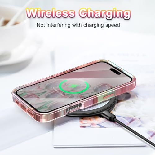 Btscase Capa para iPhone 16 Pro Max (2024), [Teste de queda de grau militar] Design de padrão de már