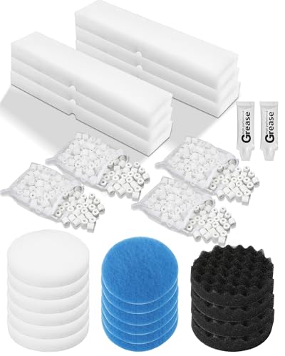 Kit de 28 filtres de rechange pour aquarium Fluval FX2/FX4/FX5/FX6 comprenant 4 sacs de support, 6 tampons en mousse de carbone, 4 tampons en mousse...