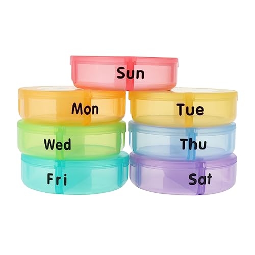 WATIIFUFU sI[KiCU[ 7  Mini Pill Case JtȊW e ȊW ܎[P[X  sP[X