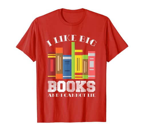 Funny Distressed I Like Big Books con camiseta gráfica v2 Camiseta