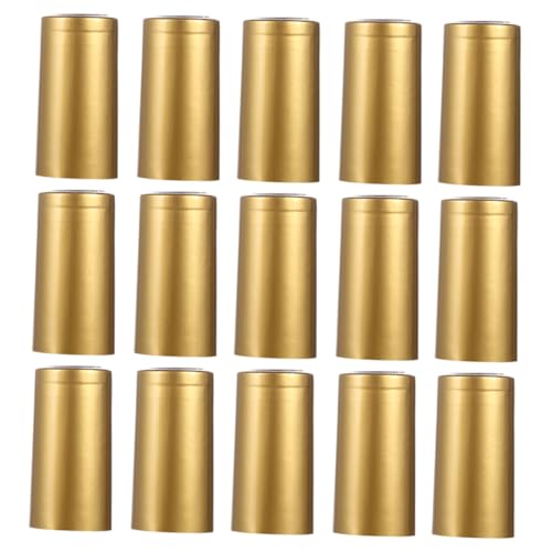 Cabilock 150 Pezzi Wine Heat Shrink Cap in Plastica Film Termoretraibile per Sigillare Bottiglie di Vino Protezione Pratica e Decorativa Colore Oro Brillante per Mantenere Freschezza e