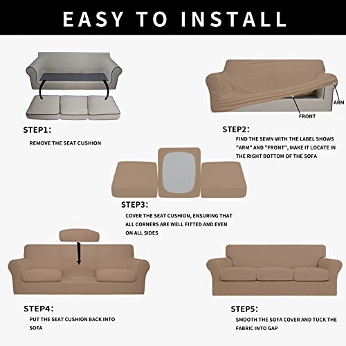 Image of Easy-Going Waterproof Oversized Couch Cover for Dogs 3 Cushion Sofa
