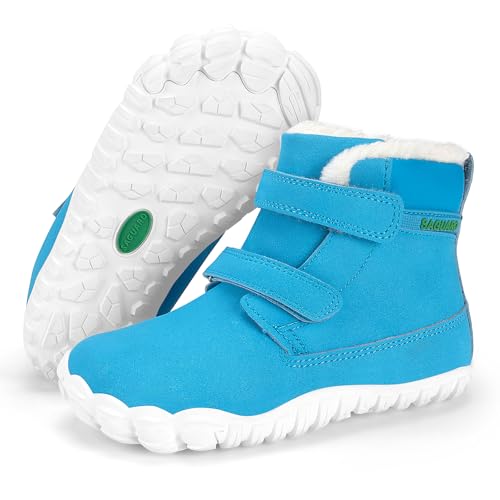 SAGUARO Winter Barfußschuhe Kinder Warm Gefütterte Winterschuhe...