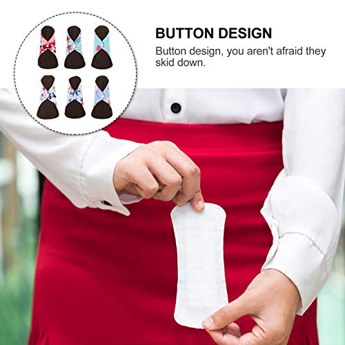 EXCEART 6Pcs Lavável Sanitária Pad Reutilizável Mama Cloth Menstrual Pad Macio Forro Calcinha de Fib