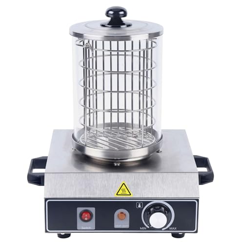 Edelstahl Bockwurstwärmer 350W Würstchenwärmer Hot Dog Gerät Profi Würstchenkocher 86-185 Einstellbarer Temperatur Hot Dog Maker für Bäckereien