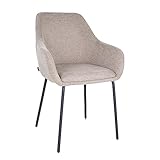 Kick Collection Esszimmerstühl Guus - Taupe - Modern und Hochwertig - Strukturierter Stoff en Metall - Erhältlich in vielen Farben
