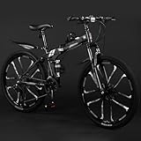 specialized doble suspension carbono 🚲 Diseño plegable: La bicicleta de montaña plegable se abre y cierra en segundos, lo que facilita su almacenamiento y transporte. Material de alta calidad y resistente a la corrosión.