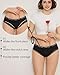 FINETOO Cotton underwear for women Cheeky Bikini Panties Low Rise Soft Lace Hipster Sexy Panty for Dailywear 6 Pack