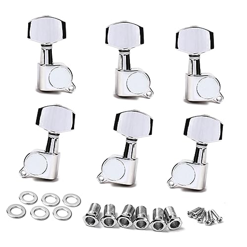 Yardwe Lr Guitar Tuning Pegs Machine Heads Chrome Plated for Electric Acoustic Guitars Tuners for Banjo Accessories a Model