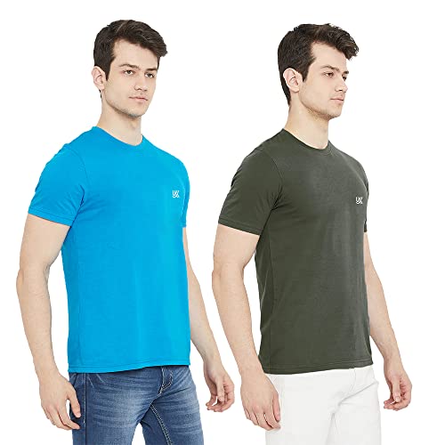Image of Cotton Solid Regular Fit Half Sleeve T-Shirts for Men