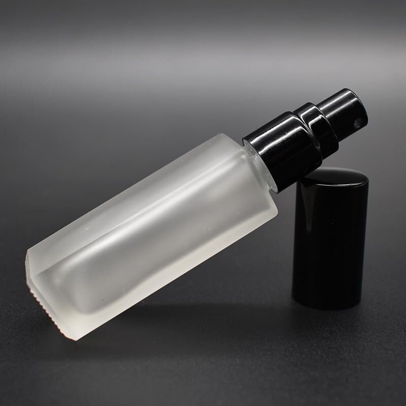 Mini bottiglie di profumo da viaggio, atomizzatore di profumo 5 pezzi 10 ml Bottiglie di profumo riutilizzabili in vetro smerigliato con nebbia fine Confezione di prova Lozione Pressa Flacone spray Co