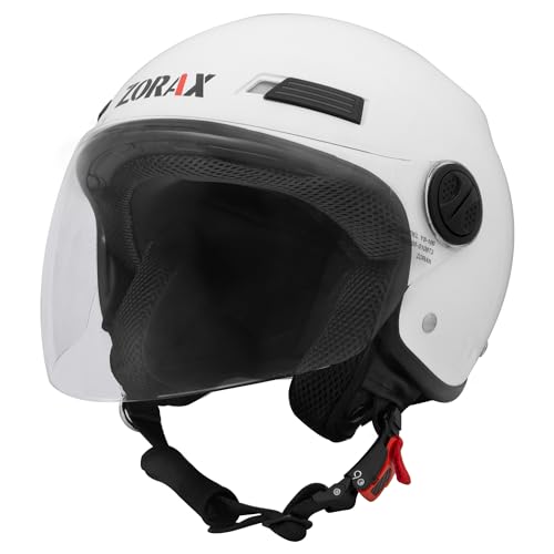 Casco Protector de Motocicleta Zorax Blanco Talla S ECE 2206 Con Visor 5