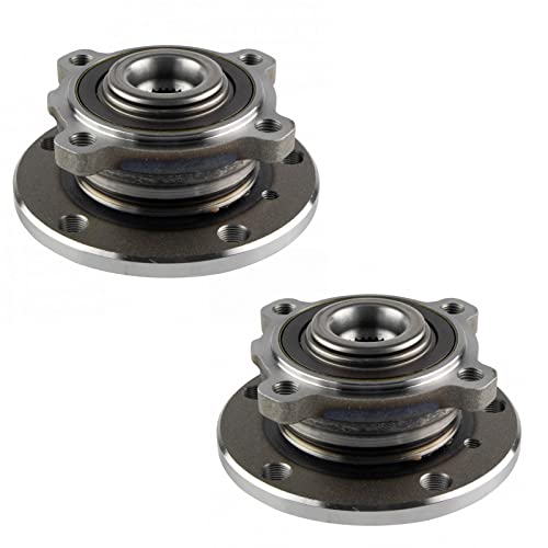 Image of TRQ Left and Right Wheel Bearing and Hub Assembly Set 2 Piece Compatible with 11-16 Mini Cooper Countryman 11-16 Cooper Countryman S ALL4 13-16 Paceman 13-16 Paceman S ALL4