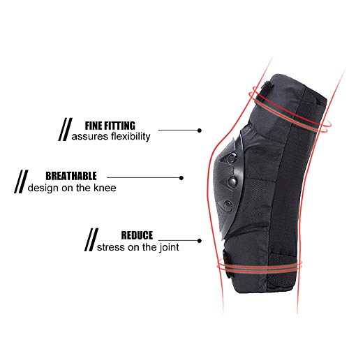 Andoer Conjunto de equipamentos de proteção 4 peças joelheiras cotoveleiras Kneesaver cotovelo cicli