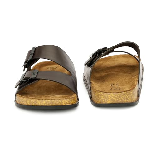 Image of Leatherful Men's premium leather slipper | Genuine Leather upper | Suede Leather Insole | PU sole | Stylish flip flop for men |