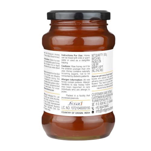 Image of INDIGENOUS HONEY Sidr Honey Organic Raw Unfiltered Pure 17.64 oz Glass Jar