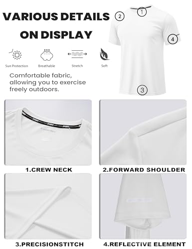 MAGCOMSEN Dry Fit Shirts for Men Sun Protection Athletic Short Sleeve Shirt Workout Gym Fishing Swim Rash Guard4