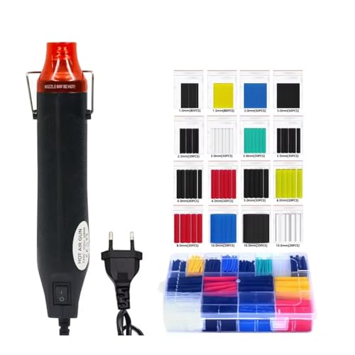 GIWFBQTR Soplador de Aire Caliente de 220 V y 300 W para Soldar, para Manualidades, Bricolaje, Secador de Eléctrico, para Envoltura de Tubos Retráctiles, Enchufe de la UE
