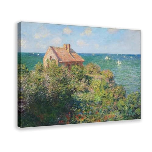 Toile Cabane de Pêcheur Monet Varengeville - Tableau Décoration Murale Bureau Cadre 20x30