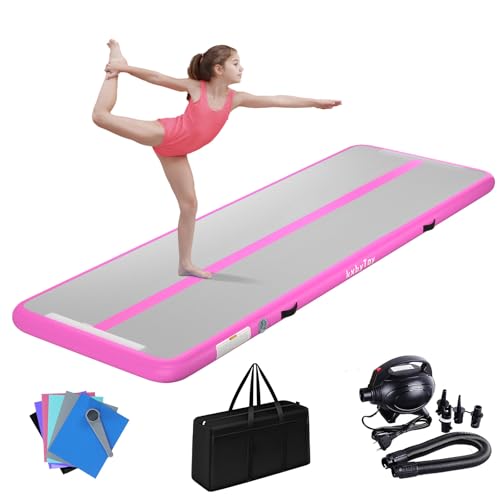 kxbyToy Air Mat Tumble Track 4 inches Thickness Inflatable Gymnastics Mat for Home...