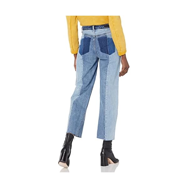 [BLANKNYC] Womens Denim Patchwork Straight Leg Five Pocket Jeans, Stylish Pants & Designer ClothingJeans - Image 3
