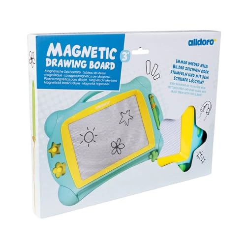 alldoro 68500 Magnettafel für Kinder mit schwarz/weiß Display,...