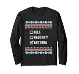 Antonia Nice Naughty Christmas Name Funny