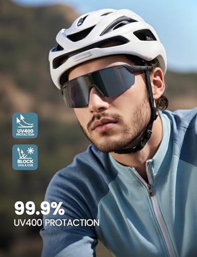 لاميكال نظارة شمسية رياضية مستقطبة 24 غرام للرجال والنساء - نظارات شمسية للحماية من الاشعة فوق البنفسجية 400 للجري وركوب الدراجات والبيسبول والصيد