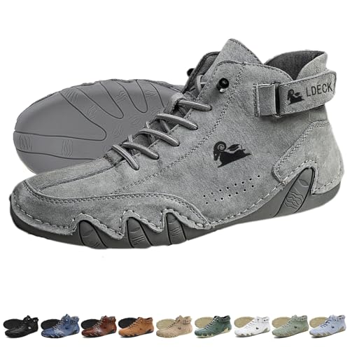 Stivali alti in pelle scamosciata fatti a mano - Scarpe Beck unisex for esterni Explorer Stivali...