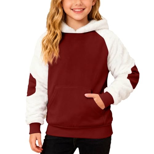 Sudadera Chico 355 Años - Infantiles De Manga Larga con Capucha Y Forro Polar Patchwork para Navidad Ideales para Mantener Los Pies Calientes (9-10 Years)