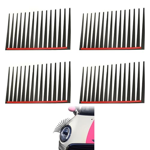 XinYangMao 2 Paires d'Autocollants Cils 3D pour Phares de Voiture - Décorations Drôles et Faciles à Installer - Accessoire Tuning pour Femmes et Filles -...