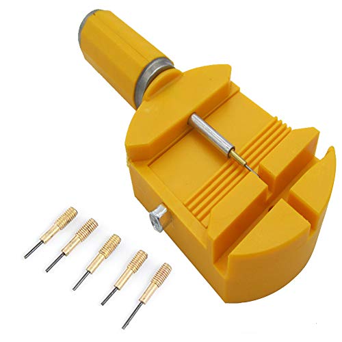 Flyes Outil de réparation d'enlèvement d'ajusteur d'outil de Retrait de Lien de Bande de Montre avec 5 goupilles supplémentaires